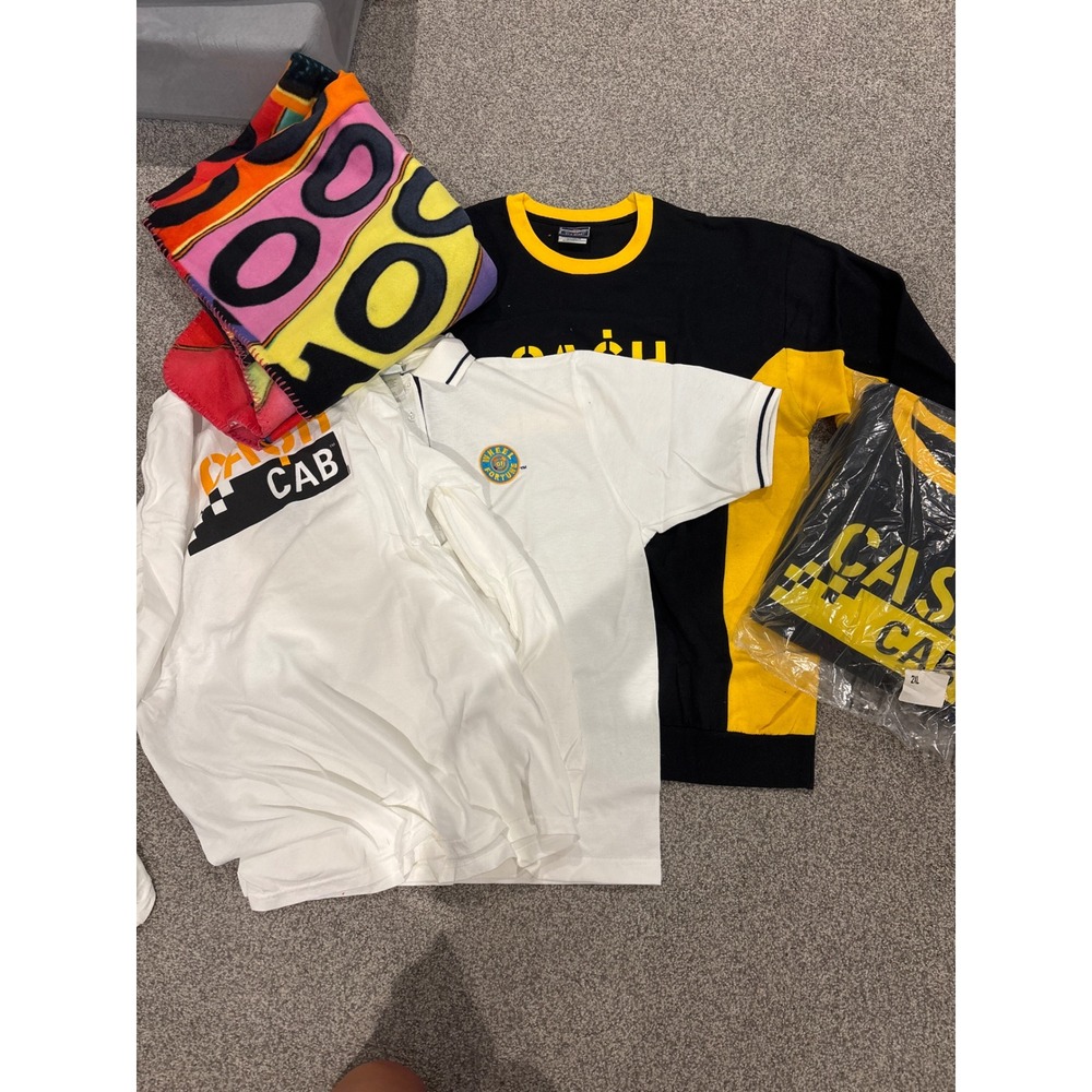 Wheel of Fortune and cash cab promo clothes and blanket
